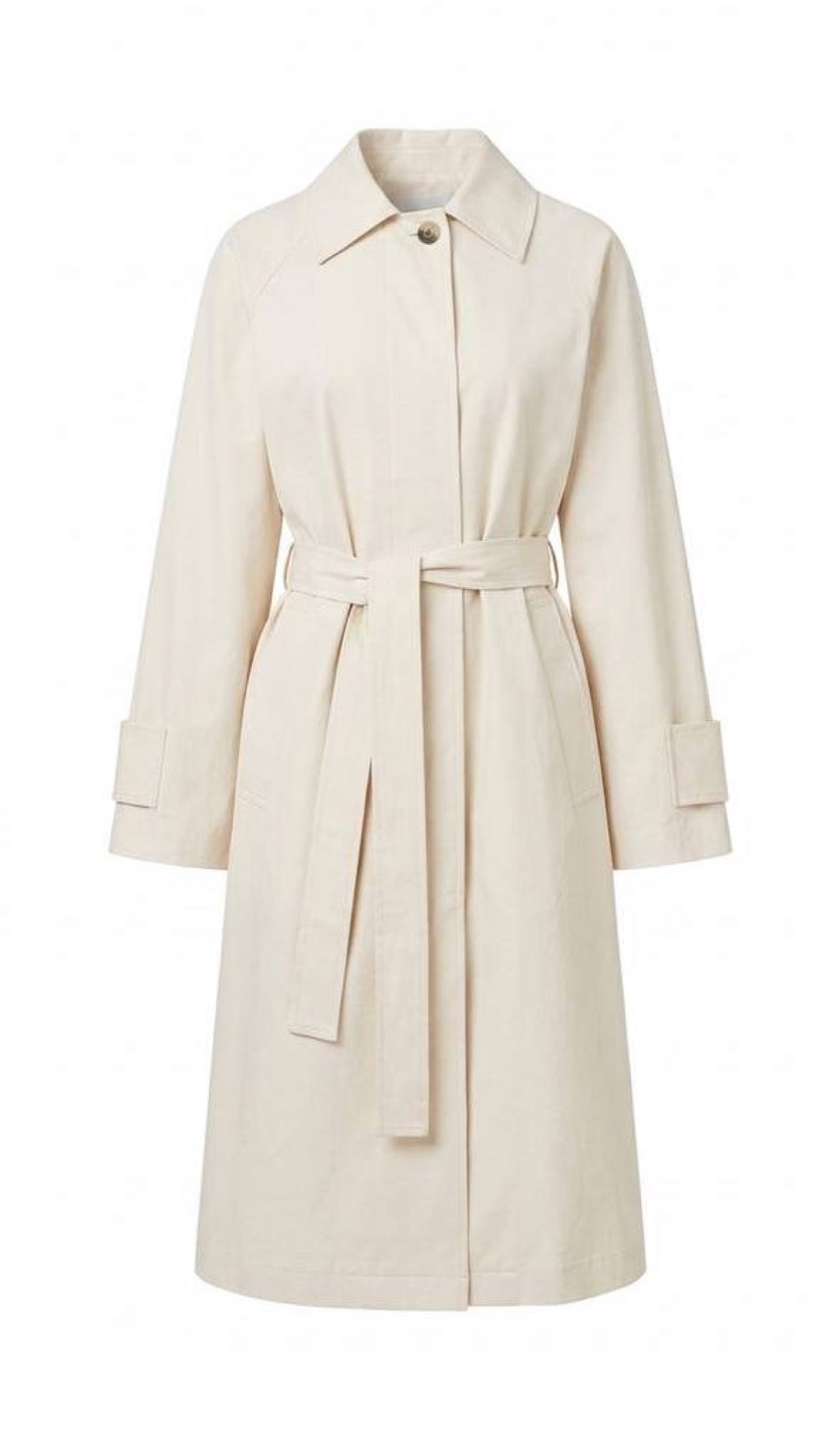 embroidered trench coat — Beige