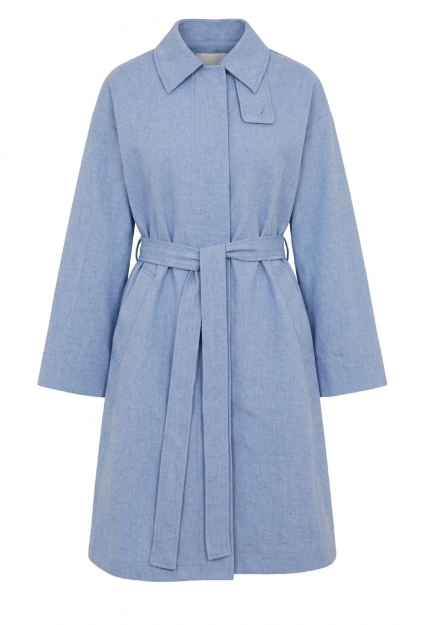 sky trench coat — Blue