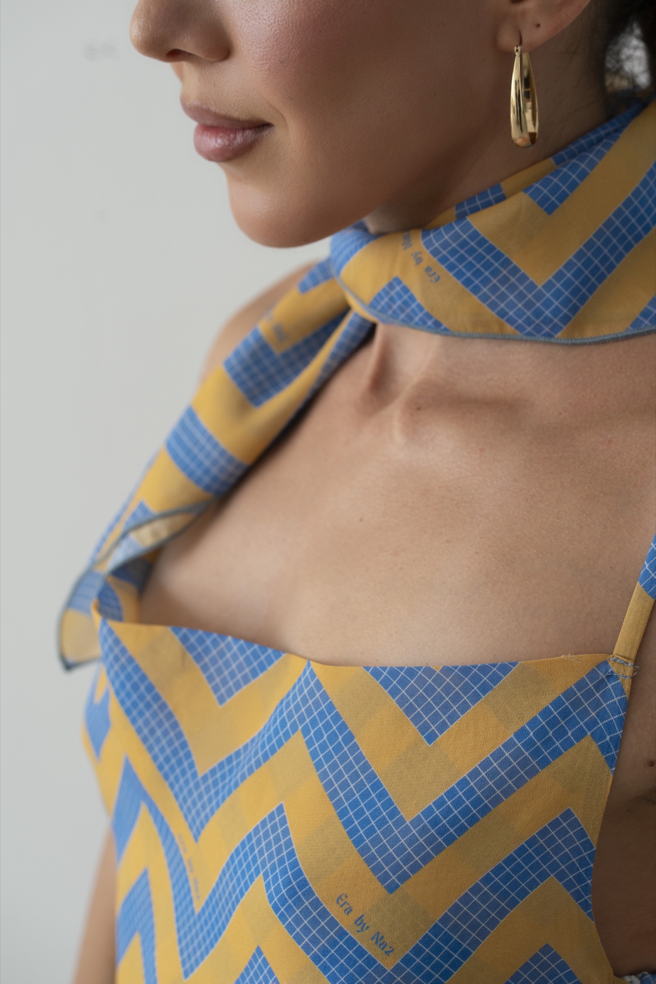 sunset scarf — Blue/Orange AOP