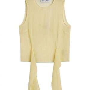 Semi Sheer Tank Top with Tie detail